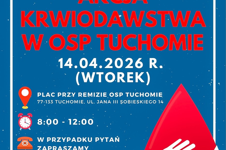 Tuchomie: akcja krwiodawstwa przy remizie OSP
